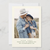 Elegante Wasserfarbenwelt Wildblume Hochzeit Save The Date (Rückseite)