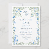 Elegante Wasserfarbenwelt Wildblume Hochzeit Save The Date (Vorderseite)