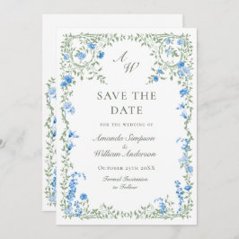 Elegante Wasserfarbenwelt Wildblume Hochzeit Save The Date
