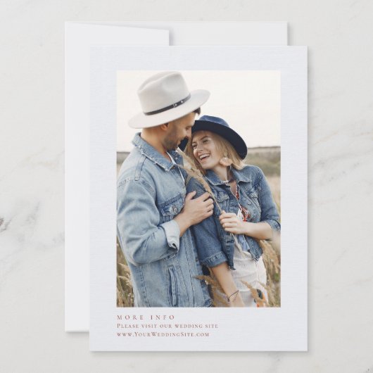 Elegante Wasserfarbenwelt Wildblume Hochzeit Save The Date (Rückseite)