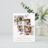 Elegante Wasserfarbenzweige & Weihnachten 4 Foto (Stehend Vorderseite)