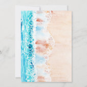 Elegante Wassermalerei Strandbild zum Datum speich Save The Date (Rückseite)