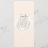 Elegante Water Color Rose Wedding Menu Card Menükarte (Rückseite)