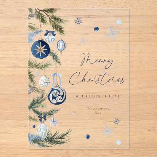 Elegante Watercolor Acryleinladungen (Vorderseite)