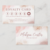 Elegante Watercolor Alcohol Ink Loyalität Karte (Vorne/Hinten)