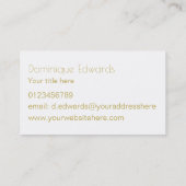 Elegante Watercolor Aqua Beruflich Visitenkarte (Rückseite)