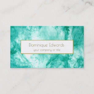 Elegante Watercolor Aqua Beruflich Visitenkarte