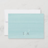 Elegante Watercolor Beach Sand Dollar Via Website RSVP Karte (Rückseite)