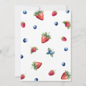 Elegante Watercolor Berry Sweet Baby Shower Einladung (Rückseite)