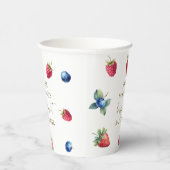 Elegante Watercolor Berry Sweet Baby Shower Pappbecher (Rechts)