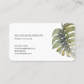 Elegante Watercolor Beruflich Visitenkarte (Rückseite)