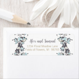 Elegante Watercolor Blue Blumen