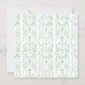 Elegante Watercolor Blue Flowers Babydusche Einladung (Rückseite)