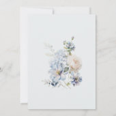 Elegante Watercolor Blue Garden Verlobung Einladung (Rückseite)