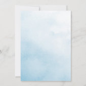 Elegante Watercolor Blue Hydrangea Blumenhochzeit Einladung (Rückseite)