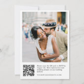 Elegante Watercolor Blue Hydrangea Wedding QR Code Einladung (Rückseite)