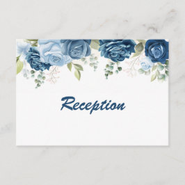 Elegante Watercolor Blue Rose Blumenzwiebeln Begleitkarte