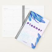 Elegante Watercolor Bluebell Blume | Kunstplaner Planer (Anzeige)