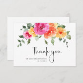 Elegante Watercolor Blume Blumenzwiebeln Dankeskarte (Vorne/Hinten)