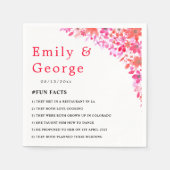 Elegante Watercolor Blume Sommerblumenhochzeit Serviette (Vorderseite)