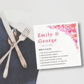 Elegante Watercolor Blume Sommerblumenhochzeit Serviette