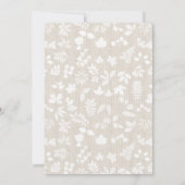 Elegante Watercolor Blumendusche Einladung (Rückseite)
