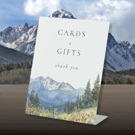 Elegante Watercolor Blumenkarten und Geschenke Sockelschild