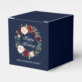 Elegante Watercolor Blumenstrauß Feiertage Geschenkschachtel