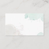 Elegante Watercolor Blumenzwiebeldetails Begleitkarte (Rückseite)