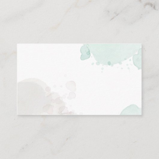 Elegante Watercolor Blumenzwiebeldetails Begleitkarte (Rückseite)