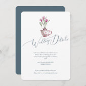 Elegante Watercolor Blumenzwiebeldetails Begleitkarte (Vorne/Hinten)