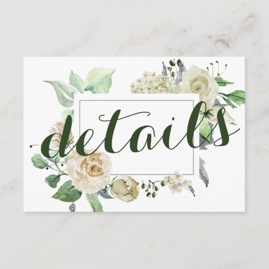 Elegante Watercolor Blumenzwiebeln Details zur bot Begleitkarte (Vorderseite)