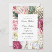 Elegante Watercolor Boho Floral Country Wedding Einladung (Vorderseite)