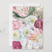 Elegante Watercolor Boho Floral Country Wedding Einladung (Rückseite)