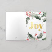 Elegante Watercolor Botanicals Weihnachtskarte (Äußere Ablage)