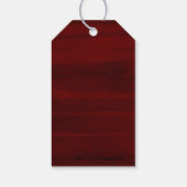 Elegante Watercolor Burgund Gastgeschenke Hochzeit Geschenkanhänger (Rückseite)