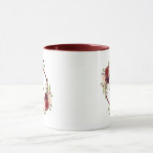 Elegante Watercolor Burgund Mama der Blumen Tasse (Zentrum)