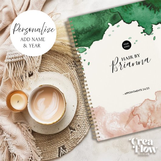 Elegante Watercolor Business Termin Buchung Planer