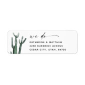 Elegante Watercolor Cactus Wedding | Moderne Schri (Vorne)