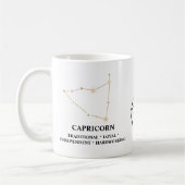 Elegante Watercolor Capricorn Zodiac Custom Tasse (Links)