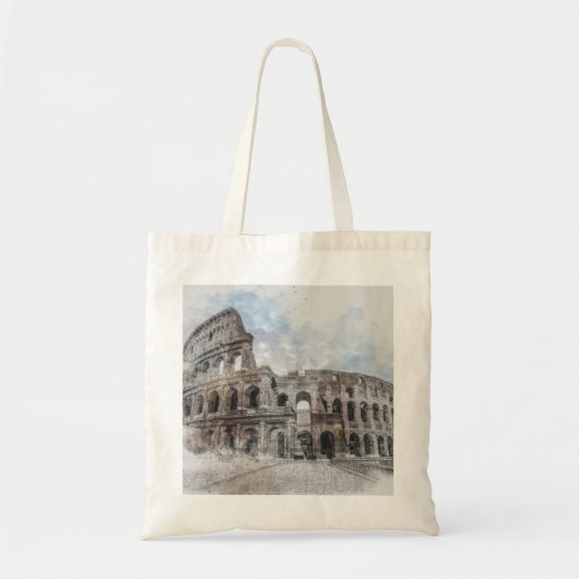 Elegante Watercolor Colosseum Rom Italien Tasche - (Vorne)