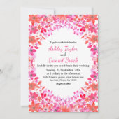 Elegante Watercolor Country Summer Floral Wedding Einladung (Vorderseite)