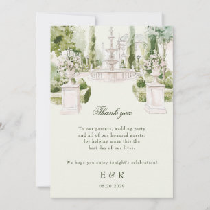 Elegante Watercolor Dankeskarte