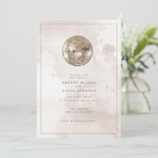 Elegante Watercolor Dolcefarniente Einladung (Stehend Vorderseite)