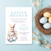Elegante Watercolor Eggs Floral Ostern BRUNCH