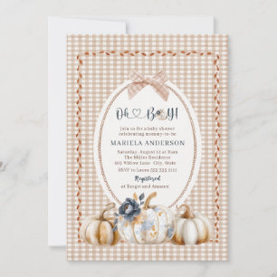 Elegante Watercolor Ein kleiner Kürbiskuchen oh Ba Einladung