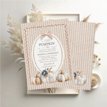 Elegante Watercolor Ein kleines Kürbisboho Baby Sh