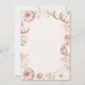 Elegante Watercolor ein süßer kleiner Kürbis Baby Einladung (Rückseite)