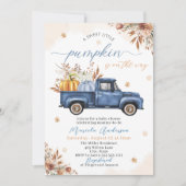 Elegante Watercolor ein süßer kleiner Kürbiskürbis Einladung (Vorderseite)