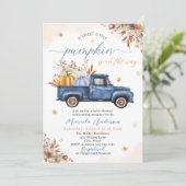 Elegante Watercolor ein süßer kleiner Kürbiskürbis Einladung (Stehend Vorderseite)